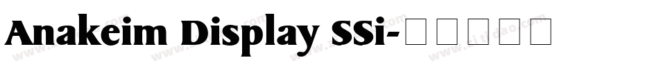 Anakeim Display SSi字体转换